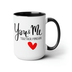 You and Me-Two-Tone Coffee Mugs, 15oz