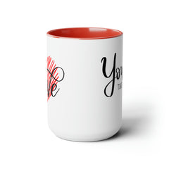 You and Me-Two-Tone Coffee Mugs, 15oz