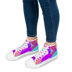 Crazy Lisa-Women's High Top Sneakers