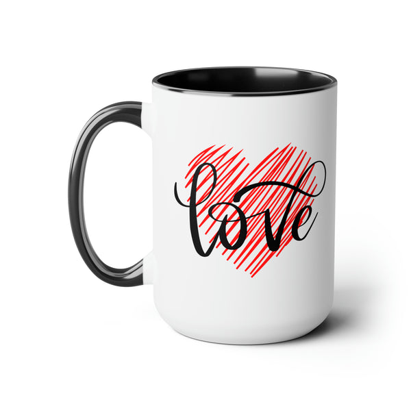 You and Me-Two-Tone Coffee Mugs, 15oz