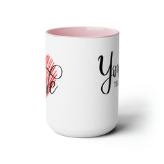 You and Me-Two-Tone Coffee Mugs, 15oz