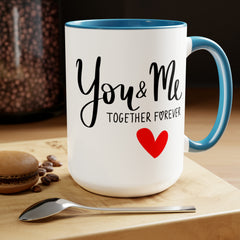 You and Me-Two-Tone Coffee Mugs, 15oz