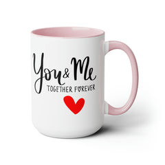 You and Me-Two-Tone Coffee Mugs, 15oz