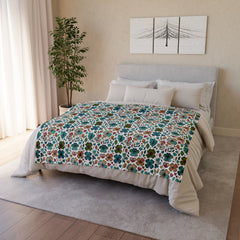 Lucky Four Leaf Clover Colorful Soft Polyester Blanket