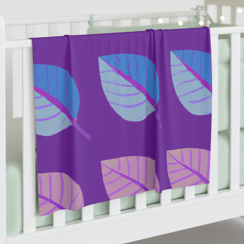 Tropical Hummingleaf.-baby blanket